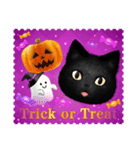 黒猫のハロウィン/大人かわいいかぼちゃ*（個別スタンプ：6）