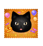 黒猫のハロウィン/大人かわいいかぼちゃ*（個別スタンプ：7）