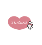 ⏹⬛ハート✕ウサギ❶½⬛❤️[①]ピンク（個別スタンプ：23）