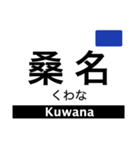 名古屋線1・湯の山線の駅名スタンプ（個別スタンプ：13）