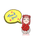 元気っ子Girl（個別スタンプ：3）