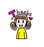 ハッピー仲良し三姉妹のLINEスタンプ（個別スタンプ：8）