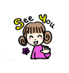 ハッピー仲良し三姉妹のLINEスタンプ（個別スタンプ：14）