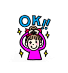 ハッピー仲良し三姉妹のLINEスタンプ（個別スタンプ：21）