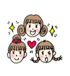 ハッピー仲良し三姉妹のLINEスタンプ（個別スタンプ：40）