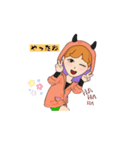 可愛いキャラのあいさつスタンプです（個別スタンプ：1）