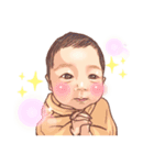 新生児とあちゃんbabyの気持ち（個別スタンプ：1）