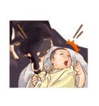 新生児とあちゃんbabyの気持ち（個別スタンプ：3）