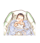 新生児とあちゃんbabyの気持ち（個別スタンプ：8）