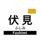 京都線(京都府〜奈良県)の駅名スタンプ（個別スタンプ：6）