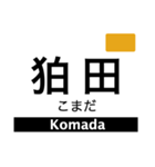 京都線(京都府〜奈良県)の駅名スタンプ（個別スタンプ：20）