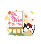 もち猫さん達の【秋＆ハロウィン】スタンプ（個別スタンプ：16）