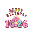 10月の誕生日♪動く誕生ケーキ10月17～31日（個別スタンプ：10）