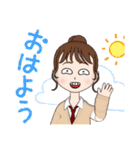 ニヤリな女の子の日常（個別スタンプ：3）