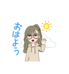 めがねな女子のスタンプ（個別スタンプ：4）