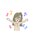 めがねな女子のスタンプ（個別スタンプ：9）