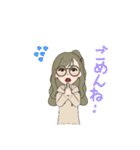 めがねな女子のスタンプ（個別スタンプ：10）