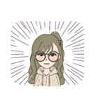 めがねな女子のスタンプ（個別スタンプ：20）