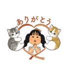 猫とvegan girl（個別スタンプ：2）