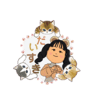 猫とvegan girl（個別スタンプ：4）