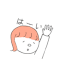 まるいお顔の女の子（個別スタンプ：3）