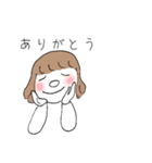 まるいお顔の女の子（個別スタンプ：7）