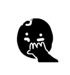 顔文字集6（黒顔）（個別スタンプ：11）