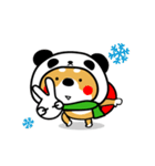 柴犬パンダ【冬】（個別スタンプ：19）