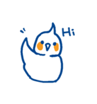 オカメインコ青×オレンジ（個別スタンプ：1）