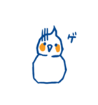 オカメインコ青×オレンジ（個別スタンプ：28）