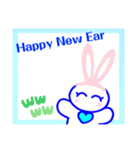 うさぎさんの可笑しい年賀LINEスタンプ‼︎（個別スタンプ：9）