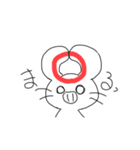 しろめのうさぎ。（個別スタンプ：5）