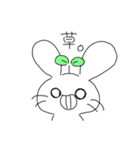 しろめのうさぎ。（個別スタンプ：23）