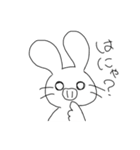 しろめのうさぎ。（個別スタンプ：24）