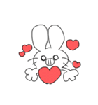 しろめのうさぎ。（個別スタンプ：33）
