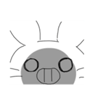 しろめのうさぎ。（個別スタンプ：34）