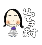 まゆげが太い女の子（個別スタンプ：13）