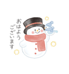 Fluffy Snowmanの冬（個別スタンプ：1）