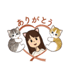 可愛い猫耳ガール（個別スタンプ：8）