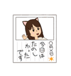 可愛い猫耳ガール（個別スタンプ：24）