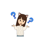 可愛い猫耳ガール（個別スタンプ：30）