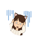 可愛い猫耳ガール（個別スタンプ：35）