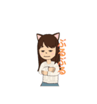 可愛い猫耳ガール（個別スタンプ：36）