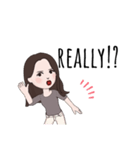 お洒落英字 女の子（個別スタンプ：18）