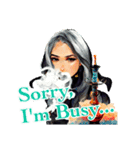 "Sorry, I'm busy." for girl（個別スタンプ：5）