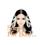 "Sorry, I'm busy." for girl（個別スタンプ：7）