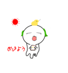植物の妖精ハッパくんとヒヨコのピヨリー（個別スタンプ：5）