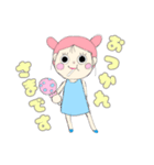パステルカラー 女の子スタンプ（個別スタンプ：13）