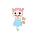 パステルカラー 女の子スタンプ（個別スタンプ：26）