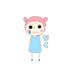 パステルカラー 女の子スタンプ（個別スタンプ：27）